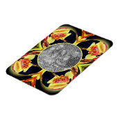 Lily Floral Abstract Lijst Creëer Uw eigen foto Magneet (Linkerzijde)