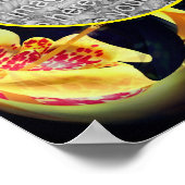 Lily Floral Abstract Lijst Creëer Uw eigen foto Poster (Hoek)