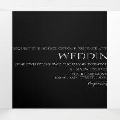 Lily Floral Hand Drawn Script Wedding Drieluik Uitnodiging (Binnenkant midden)