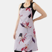 Lily floral hand-getrokken illustratiepatroon schort (Insitu)