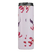 Lily floral hand-getrokken illustratiepatroon thermosbeker (Achterkant)