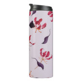 Lily floral hand-getrokken illustratiepatroon thermosbeker (Geroteerd rechts)