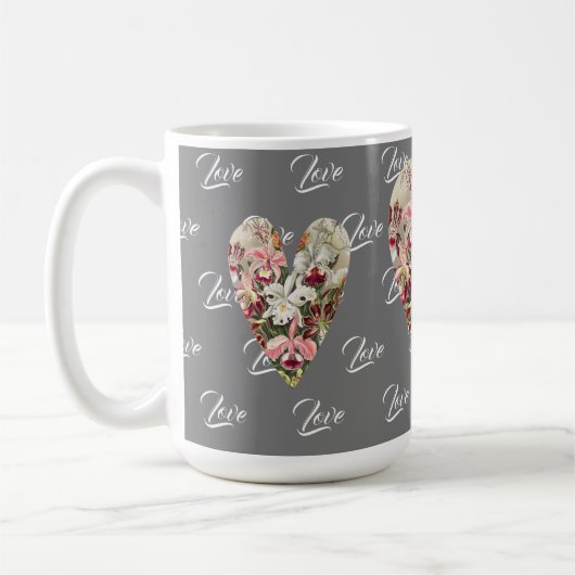 Lily Floral Hearts Love Mok Cup (Links)