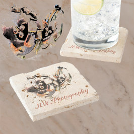  Lily Floral Retro Glam Stenen Onderzetter