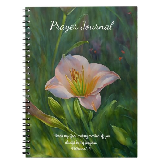  Lily Flower Art Prayer Journal Notitieboek (Voorkant)