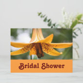 Lily Flower Bridal Wedding Shower Kaart (Staand voorkant)