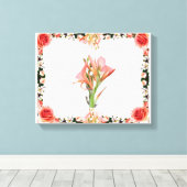 Lily Flower Canvas Afdruk (Insitu (Houten vloer))