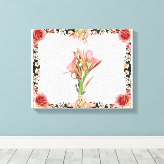 Lily Flower Canvas Afdruk (Insitu (Houten vloer))