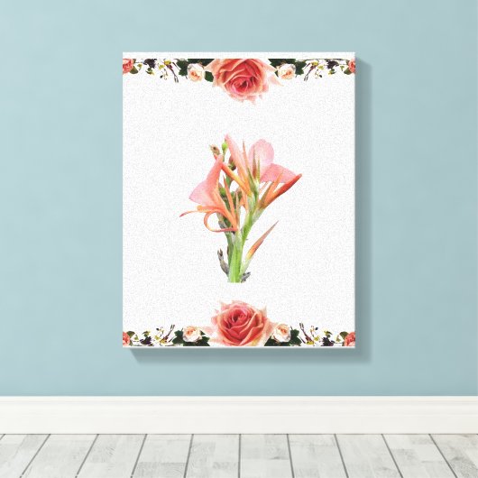 Lily Flower Canvas Afdruk (Insitu (Houten vloer))