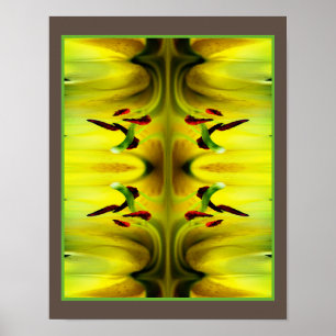 Lily Flower Fantasy Abstract Poster