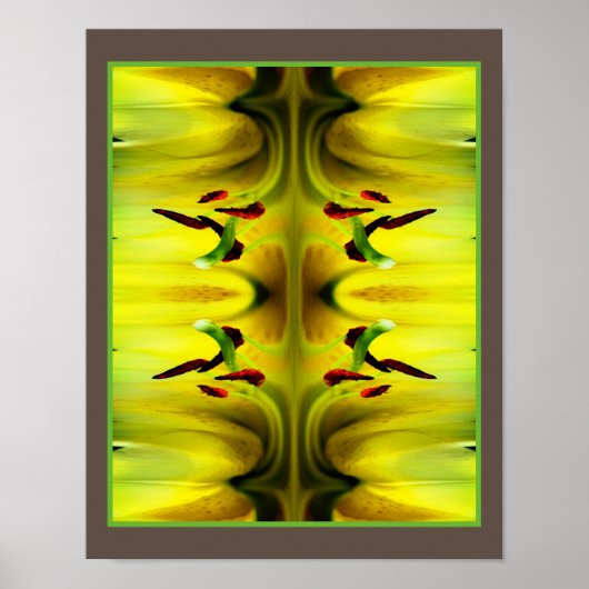 Lily Flower Fantasy Abstract Poster (Voorkant)
