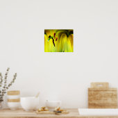 Lily Flower Fantasy Floral Abstract Poster (Keuken)