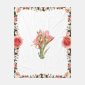 Lily Flower Fleece Deken (Voorkant)