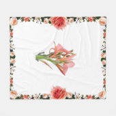 Lily Flower Fleece Deken (Voorkant (Horizontaal))