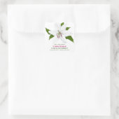 Lily Flower Funeral Memorial Vierkante Sticker (Tas)