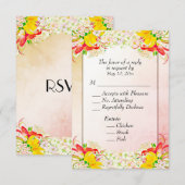 Lily Flower Garden RSVP w Entree Choice (Voorkant / Achterkant)