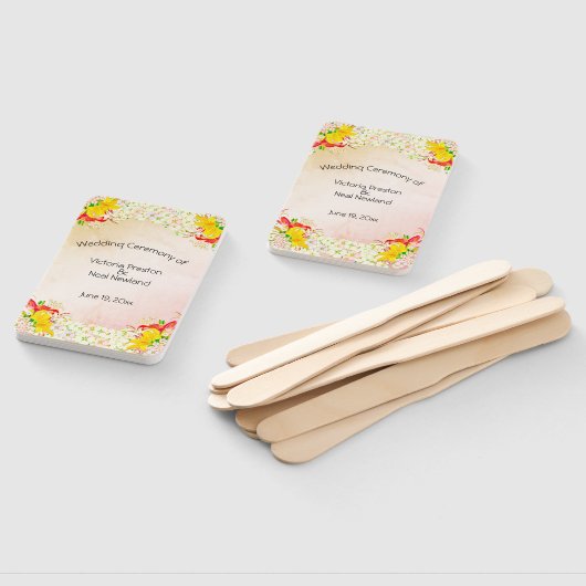 Lily Flower Garden Wedding Handwaaier (Niet-gemonteerd)