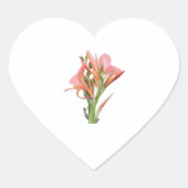 Lily Flower Hart Sticker (Voorkant)