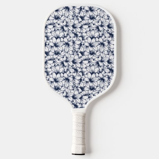 Lily Flower Ink Sketched Pattern Pickleball Paddle (Achterkant)