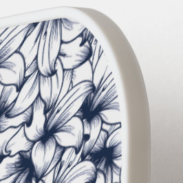 Lily Flower Ink Sketched Pattern Pickleball Paddle