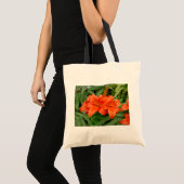 Lily flower - Iridescent sinaasappel (Matt 28-30) Tote Bag (Voorkant (product))
