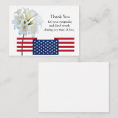 Lily Flower op vlag Dank je kaart Notitiekaartje (Voorkant / Achterkant)