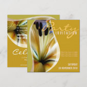 Lily Flower Party + All Occasion Invitation Kaart (Voorkant / Achterkant)