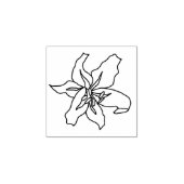 Lily Flower Pen en Inkttekening Rubberstempel (Afrduk)