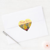 Lily Flower Red Yellow floral with Love Hart Sticker (Envelop)