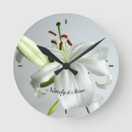 Lily Flower Ronde Klok