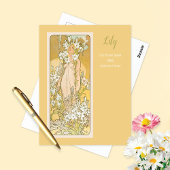 Lily Flower Series Alphonse Mucha Briefkaart