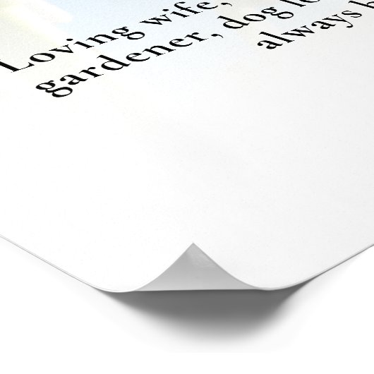 Lily Flower Viering van het Leven Foto Begrafenis Poster (Hoek)