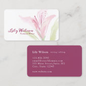 Lily Flower Visitekaartje (Voorkant / Achterkant)