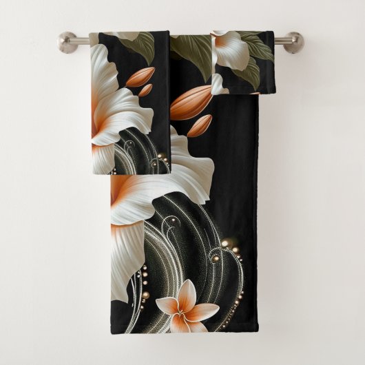 Lily Flowers Bad Handdoek (Insitu)