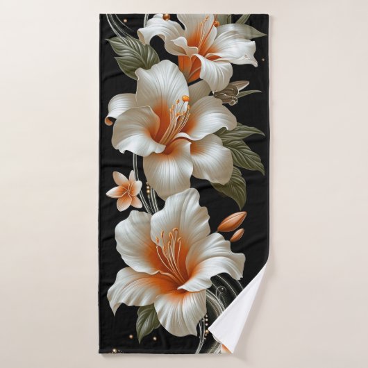 Lily Flowers Bad Handdoek (Badhanddoek)