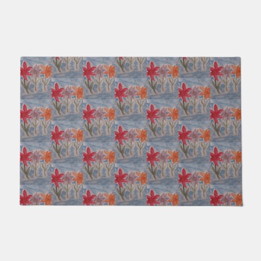 Lily Flowers door Mat (Voorkant)