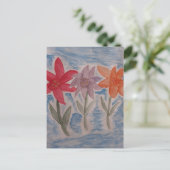 Lily Flowers Flat Briefkaart (Staand voorkant)
