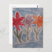 Lily Flowers Flat Briefkaart (Voorkant / Achterkant)