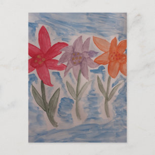 Lily Flowers Flat Briefkaart