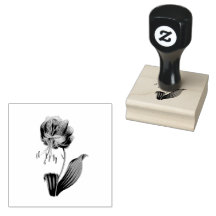 Lily Flowers Floral Rubber Stamp