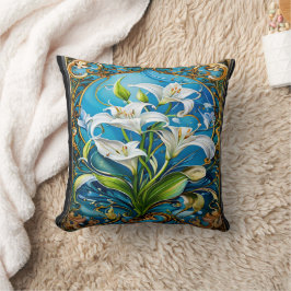 Lily Flowers in  bloemontwerp Kussen