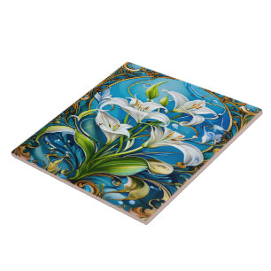 Lily Flowers in bloemontwerp Tegeltje