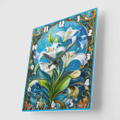 Lily Flowers in  bloemontwerp Vierkante Klok (Hoek)