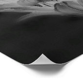 Lily Flowers in zwart-wit spiegel Abstract Poster (Hoek)