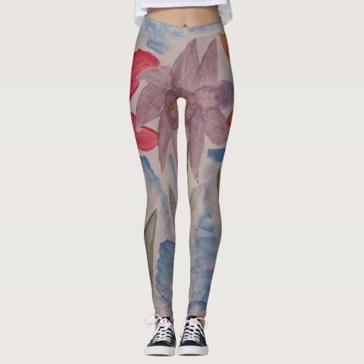 Lily Flowers Leggings (Voorkant)