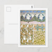Lily Flowers of Art Nouveau Style, Mucha Briefkaart (Voorkant / Achterkant)