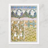 Lily Flowers of Art Nouveau Style, Mucha Briefkaart (Voorkant)
