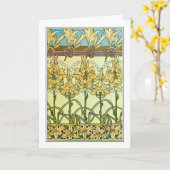 Lily Flowers of Art Nouveau Style, Mucha Kaart (Gele Bloem)