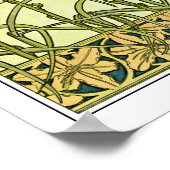 Lily Flowers of Art Nouveau Style, Mucha Poster (Hoek)