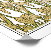 Lily Flowers of Art Nouveau Style, Mucha Poster (Hoek)